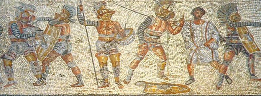 File:Gladiators from the Zliten mosaic 3.JPG